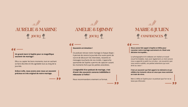 Mon podcast de mariage Vos mots doux 768x440